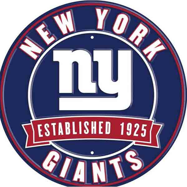 12” New York Giants Round Sign