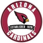 Arizona Cardinals Round Metal Sign