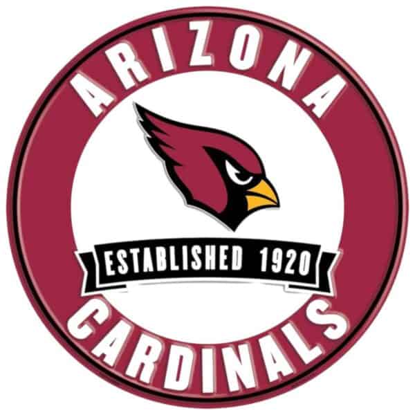 Arizona Cardinals Round Metal Sign