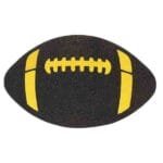 Black Yellow Flat Football Ornament