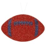 Red Navy Flat Football Ornament