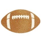 Burnt Orange White Flat Football Ornament