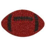 Red Black Flat Football Ornament