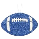 Blue White Flat Football Ornament