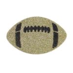 Gold Black Flat Football Ornament