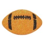 Orange Black Flat Football Ornament