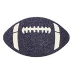 Navy White Flat Football Ornament