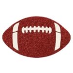 Red White Flat Football Ornament
