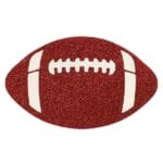 Red White Flat Football Ornament