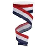 1.5”x10yds Red Blue Stripe Ribbon