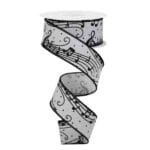 1.5”x10yds Music Note Ribbon