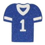 5” Blue White Football Jersey Ornament