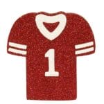 5” Red White Football Jersey Ornament