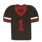 5” Black Red Football Jersey Ornament