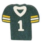 5” Green Yellow Football Jersey Ornament