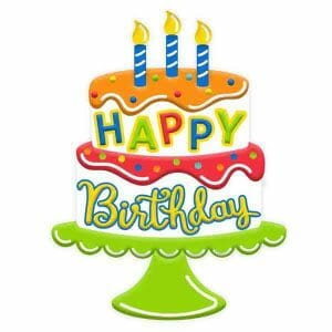 Happy Birthday Cake Sign