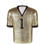 Black Gold Football Jersey Ornament