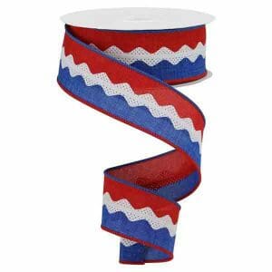 1.5\" Red White Blue Ric Rac Ribbon -
  10 yards