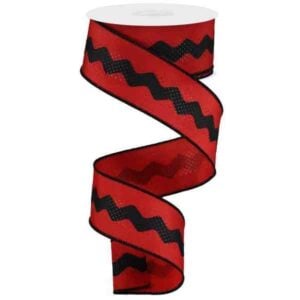 1.5" Red Black Ric Rac Ribbon - 10
yards