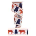 2.5”x10yds Auburn Tigers Ribbon