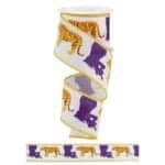 2.5”x10yds LSU Tiger Ribbon