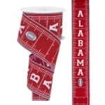 2.5”x10yds Alabama Football Field Ribbon