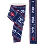 2.5”x10yds Ole Miss Football Field Ribbon