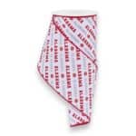 4" Alabama Diagonal Text Ribbon - 10 yards