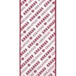 4" Arkansas Diagonal Text Ribbon -
  10 yards