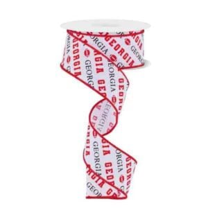 1.5" Georgia Diagonal Text Ribbon -
  10 yards