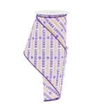 1.5 Ribbon 1.5 Orange Purple Paw Print Wired Ribbon Football Ribbon College  Sport Ribbon SHIPS FREE 