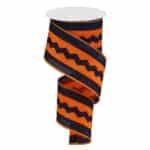 2.5" Orange Navy Ric Rac Ribbon - 10
  yards