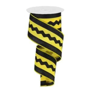 2.5" Yellow Black Ric Rac Ribbon -
10 yards