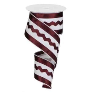 2.5" Maroon Ric Rac Ribbon - 10
yards