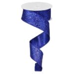 1.5”x10yds Glitter Blue Metallic Ribbon