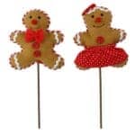 4” Gingerbread People Picks