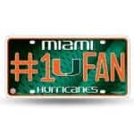 Miami Hurricanes Fan License Plate