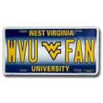 WVU License Plate