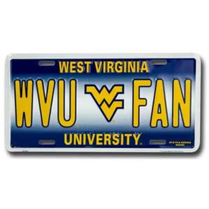 WVU Fan License Plate