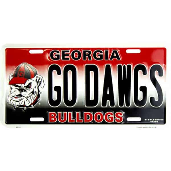 Go Dawgs License Plate