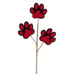 Red Black Paw Print Spray