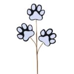 White Black Paw Print Spray