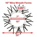 10" Wire Wreath Frame Measurements