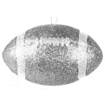 Silver White Football Ornament