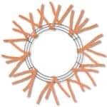 Orange Wire Wreath Form