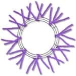 Purple Wire Wreath Form