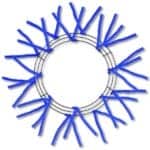 Blue Wire Wreath Form