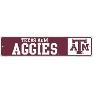 Texas AM Rectangle Sign Metal