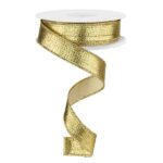7/8" Gold Metallic Ribbon