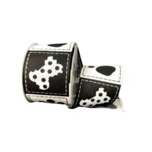 2.5" Black Dog Blocks Ribbon - 10
yards